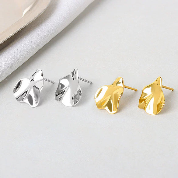 Wholesale Stud Earrings S925 Sterling Silver Geometric Oval Simple Style Female Jewelry