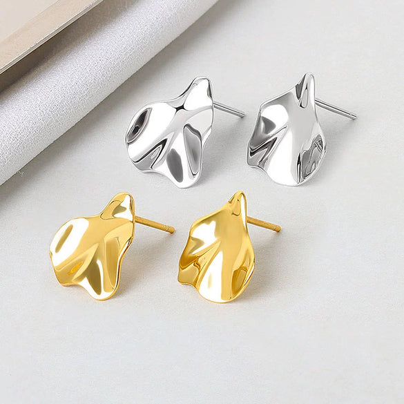 Wholesale Stud Earrings S925 Sterling Silver Geometric Oval Simple Style Female Jewelry
