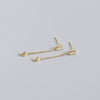 Wholesale Stud Earrings S925 Sterling Silver Geometric Rectangular Horse Eye Tassel Electroplated For Women