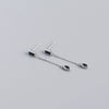 Wholesale Stud Earrings S925 Sterling Silver Geometric Rectangular Horse Eye Tassel Electroplated For Women
