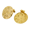 Wholesale Stud Earrings Stainless Steel French Retro Style With Weaving Vertical Stripes Pattern And Electroplating Treatment