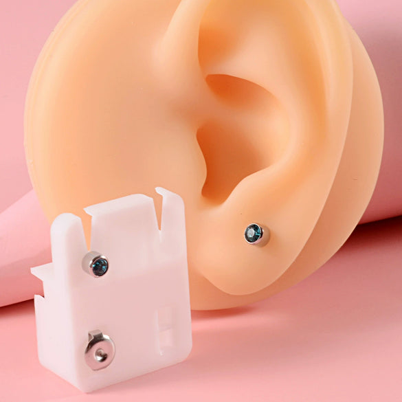 Wholesale Stud Earrings 304 Stainless Steel Geometric Czech Diamond 24K Real Gold Plated Nickelfree Ethylene Oxide Disinfected Unisex