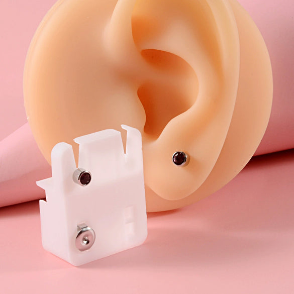 Wholesale Stud Earrings 304 Stainless Steel Geometric Czech Diamond 24K Real Gold Plated Nickelfree Ethylene Oxide Disinfected Unisex