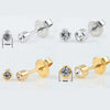 Wholesale Stud Earrings 304 Stainless Steel Geometric Czech Diamond 24K Real Gold Plated Nickelfree Ethylene Oxide Disinfected Unisex