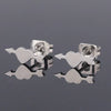 Wholesale Stud Earrings Stainless Steel Geometric Heart Arrow Design Electroplated For Women