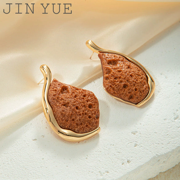 Wholesale Stud Earrings Stainless Steel Geometric Irregular Shape Electroplated For Women