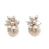 Wholesale Stud Earrings Stainless Steel Geometric Pearl Shell Flower Electroplated For Women