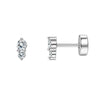 Wholesale Stud Earrings Stainless Steel Geometric Real Gold Electroplated Zirconia Light Luxury Style