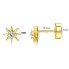 Wholesale Stud Earrings Stainless Steel Geometric Real Gold Electroplated Zirconia Light Luxury Style