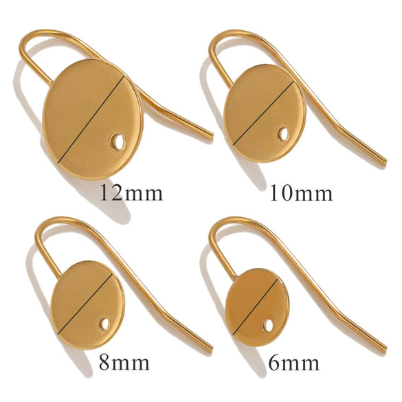 Wholesale Stud Earrings Stainless Steel Geometric Round Electroplated