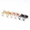 Wholesale Stud Earrings Stainless Steel Hollow Heart Shape Electroplated For Women