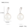 Wholesale Stud Earrings Stainless Steel Pearl French Retro Light Luxury Electroplated For Women