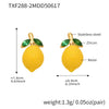 Wholesale Stud Earrings 316L Stainless Steel Resin Fruit Geometric Electroplating For Girls