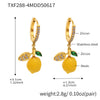 Wholesale Stud Earrings 316L Stainless Steel Resin Fruit Geometric Electroplating For Girls