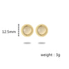 Wholesale Stud Earrings Stainless Steel Tiger Eye Stone Geometric Fashion Electroplating For Women