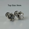 Wholesale Stud Earrings Stainless Steel Zircon Clawshaped Geometric Hip Hop Style Electroplated