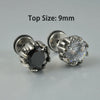 Wholesale Stud Earrings Stainless Steel Zircon Clawshaped Geometric Hip Hop Style Electroplated