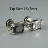 Wholesale Stud Earrings Stainless Steel Zircon Clawshaped Geometric Hip Hop Style Electroplated