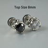 Wholesale Stud Earrings Stainless Steel Zircon Clawshaped Geometric Hip Hop Style Electroplated