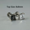 Wholesale Stud Earrings Stainless Steel Zircon Clawshaped Geometric Hip Hop Style Electroplated