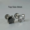 Wholesale Stud Earrings Stainless Steel Zircon Clawshaped Geometric Hip Hop Style Electroplated