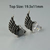 Wholesale Stud Earrings Stainless Steel Zircon Clawshaped Geometric Hip Hop Style Electroplated
