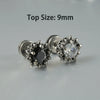 Wholesale Stud Earrings Stainless Steel Zircon Clawshaped Geometric Hip Hop Style Electroplated
