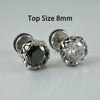 Wholesale Stud Earrings Stainless Steel Zircon Clawshaped Geometric Hip Hop Style Electroplated
