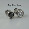 Wholesale Stud Earrings Stainless Steel Zircon Clawshaped Geometric Hip Hop Style Electroplated