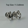 Wholesale Stud Earrings Stainless Steel Zircon Clawshaped Geometric Hip Hop Style Electroplated
