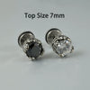 Wholesale Stud Earrings Stainless Steel Zircon Clawshaped Geometric Hip Hop Style Electroplated