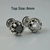Wholesale Stud Earrings Stainless Steel Zircon Clawshaped Geometric Hip Hop Style Electroplated