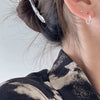 Wholesale Stud Earrings 925 Sterling Silver Dropshaped Pearl Inlaid