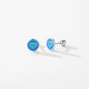 Wholesale Stud Earrings 925 Sterling Silver Epoxy Heart Shape Cute Women's Fashionable