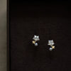 Wholesale Stud Earrings Sterling Silver Fivepointed Star Pearl Inlaid For Women Cute Style