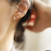 Wholesale Stud Earrings Sterling Silver Fivepointed Star Pearl Inlaid For Women Cute Style
