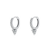 Wholesale Stud Earrings 925 Sterling Silver Geometric Gem Inlaid For Women
