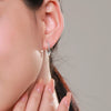 Wholesale Stud Earrings 925 Sterling Silver Geometric Gem Inlaid For Women