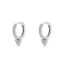 Wholesale Stud Earrings 925 Sterling Silver Geometric Gem Inlaid For Women