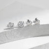 Wholesale Stud Earrings 925 Sterling Silver Geometric Gem Inlaid Women's Light Luxury
