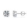 Wholesale Stud Earrings 925 Sterling Silver Geometric Gem Inlaid Women's Light Luxury