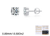 Wholesale Stud Earrings 925 Sterling Silver Geometric Gem Inlaid Women's Light Luxury