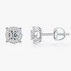 Wholesale Stud Earrings 925 Sterling Silver Geometric Style Gem Inlaid For Women