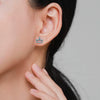 Wholesale Stud Earrings 925 Sterling Silver Retro Crown Style Micro Inlaid For Women