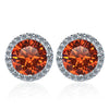 Wholesale Stud Earrings 925 Sterling Silver Round Moissanite Fourclaw Setting Simple Style