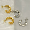Wholesale Stud Earrings Titanium Steel 18K U Shaped Electroplated For Women
