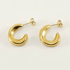 Wholesale Stud Earrings Titanium Steel 18K U Shaped Electroplated For Women