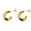 Wholesale Stud Earrings Titanium Steel 18K U Shaped Electroplated For Women