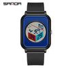 Wholesale Student Electronic Watch With Square Dial Acrylic Mirror Tpu Strap And Abs Case