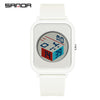 Wholesale Student Electronic Watch With Square Dial Acrylic Mirror Tpu Strap And Abs Case